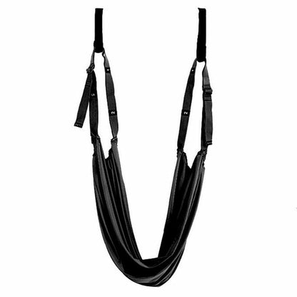 Maroon Asteria fitness hip stretch yoga belt and inverted rope for stretching and flexibility exercises.