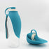 Maroon Asteria portable pet water dispenser and feeder, leak-proof design for convenient pet hydration on the go.