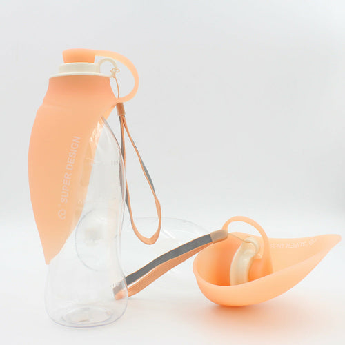 Maroon Asteria portable pet water dispenser and feeder with leak-proof design for pet care, showing the compact, practical device.