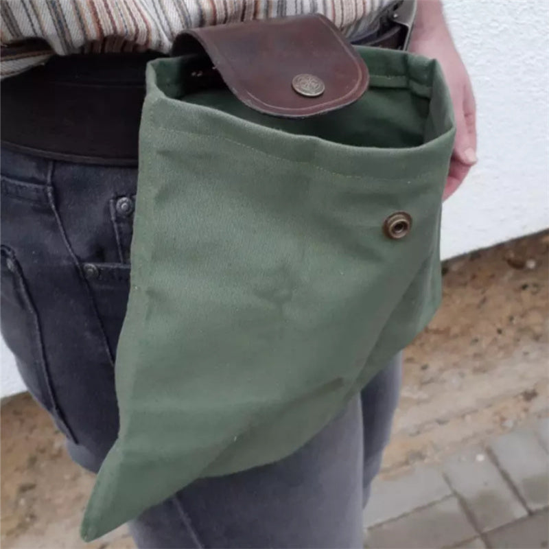 Maroon Asteria hiking portable folding waist bag, camping berry storage bag with multiple compartments, ideal for outdoor activities.