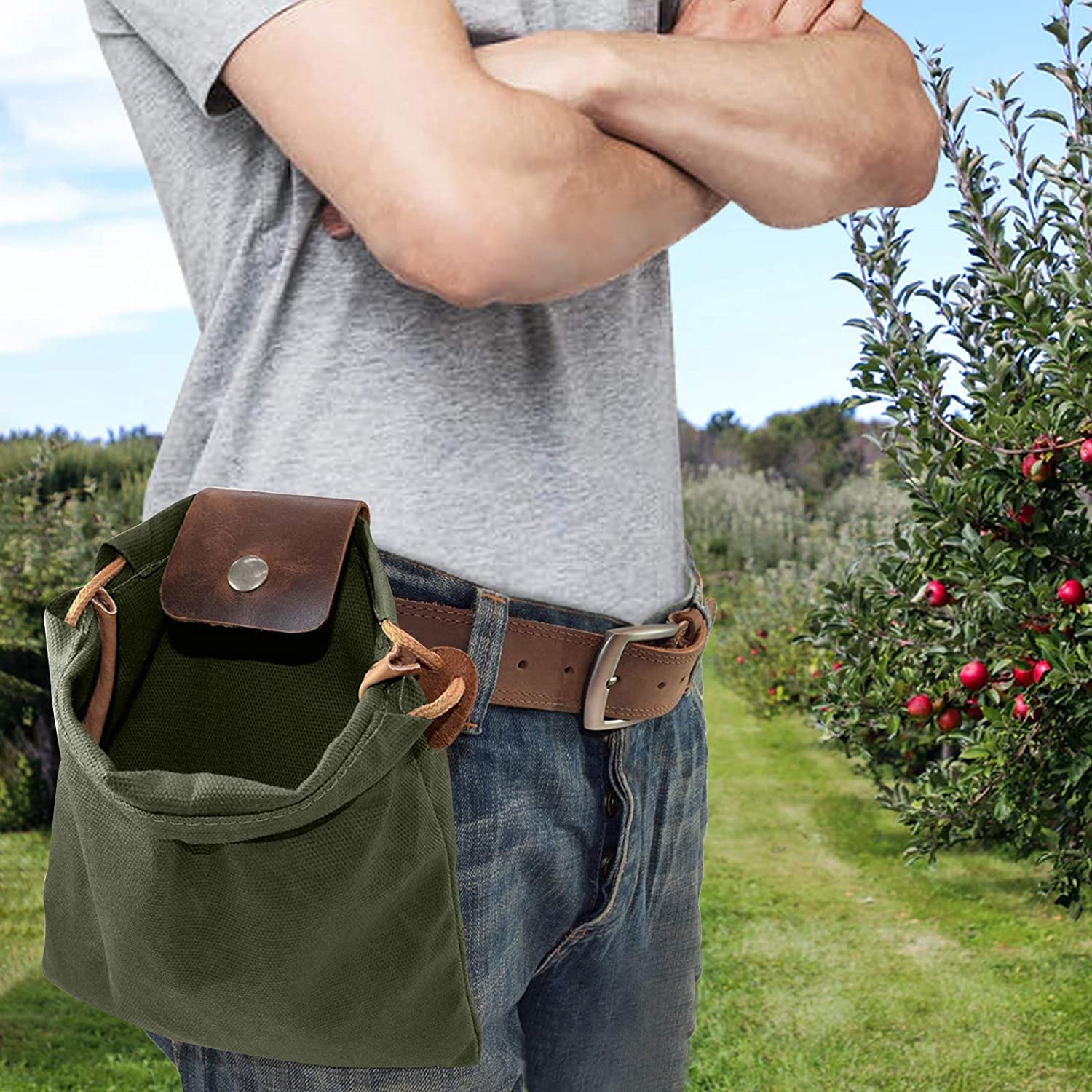 Maroon Asteria camping folding waist bag with berry storage compartments, ideal for hiking and outdoor camping activities.