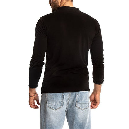 Light beige Carmine Juneberry long sleeve linen T-shirt with a relaxed fit, perfect for breathable, lightweight everyday wear.