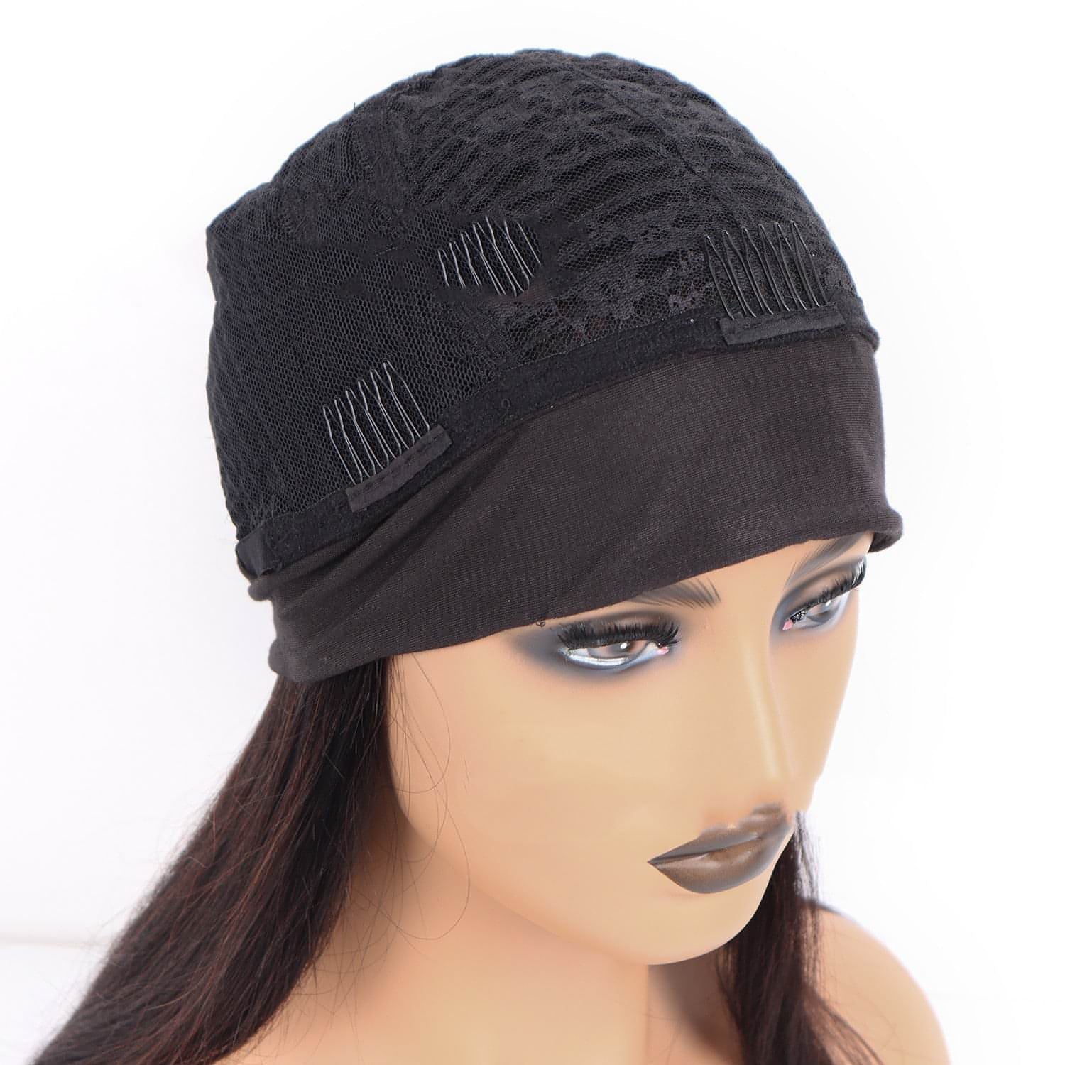 Carmine Juneberry LuxeBand Hair Wig showcasing long, silky, luxurious hair style for versatile haircare looks.