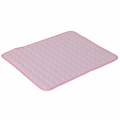 Maroon Asteria pet summer cooling pad made of ice silk, lightweight and portable bed for keeping pets cool in warm weather