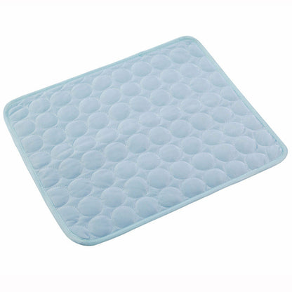 Maroon Asteria pet summer cooling pad with ice silk cover, designed as a portable bed or blanket for hot weather comfort.