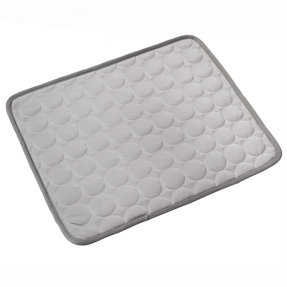 Maroon Asteria pet summer cooling pad made of ice silk fabric, designed as a portable bed for pets to stay cool and comfortable.