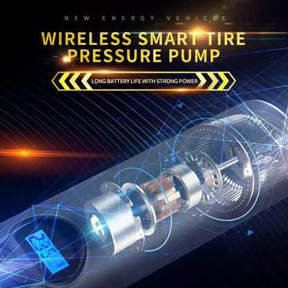 Maroon Asteria cordless portable air pump with digital display for automotive tire inflation, compact and easy to use.