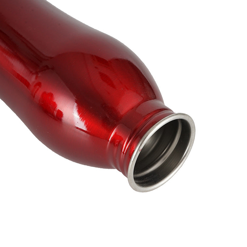 Maroon Asteria portable pet drinking bottle for cats and dogs, outdoor pet care accessory with water dispenser.