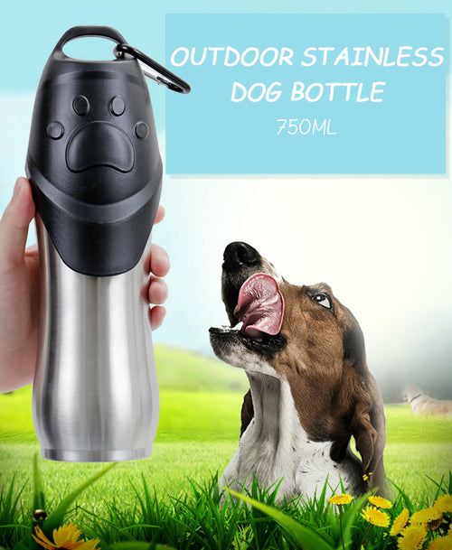 Maroon Asteria portable pet drinking bottle for cats and dogs, outdoor household petcare accessory with water dispenser