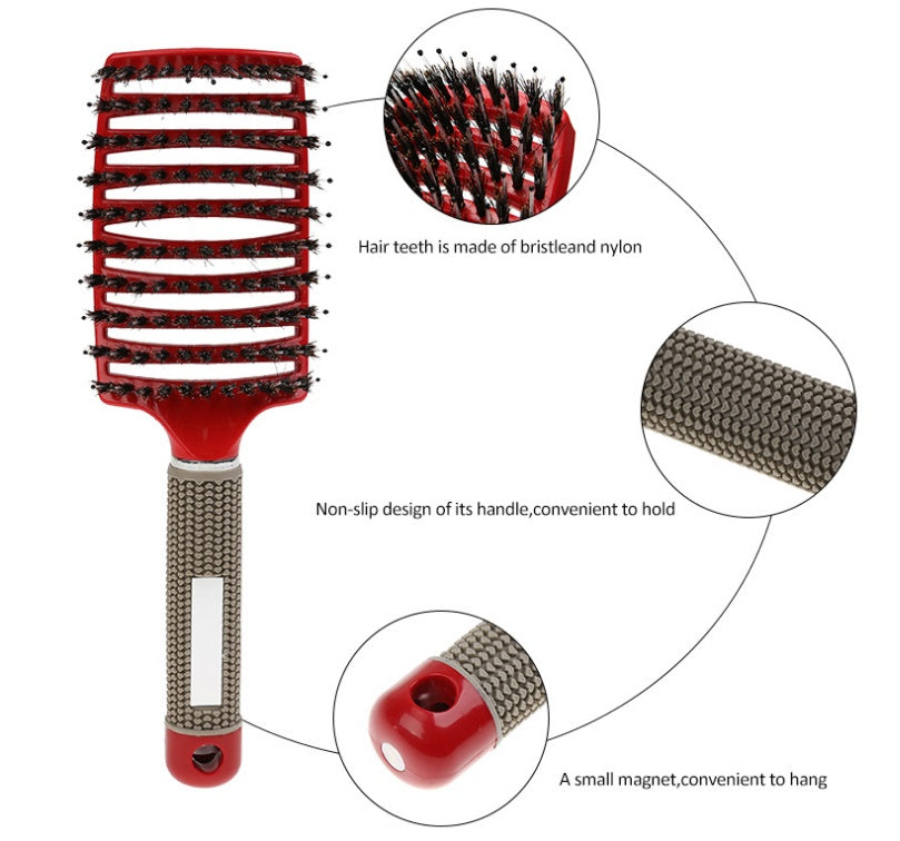 Anti-knot CJDropshipping hairbrush for women, detangler brush with comfortable handle, designed for smooth, tangle-free hair.