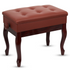 Start2Finish 5-core padded wooden piano bench with adjustable height and storage, featuring a cushioned seat for musicians.