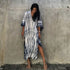 Jade Icarus Gio Wide Dress and Beach Cover Up featuring flowy fabric and a relaxed fit, perfect for beach or casual wear.