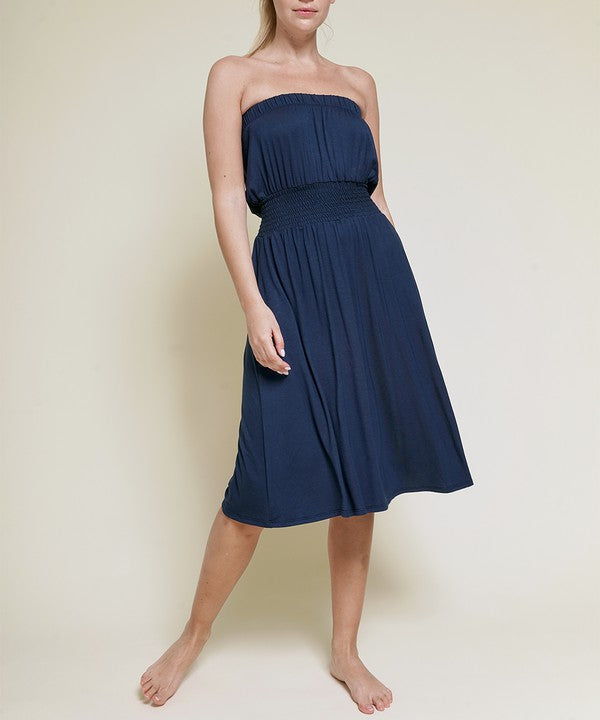 Knee-length bamboo tube dress by Jade Icarus, women&
