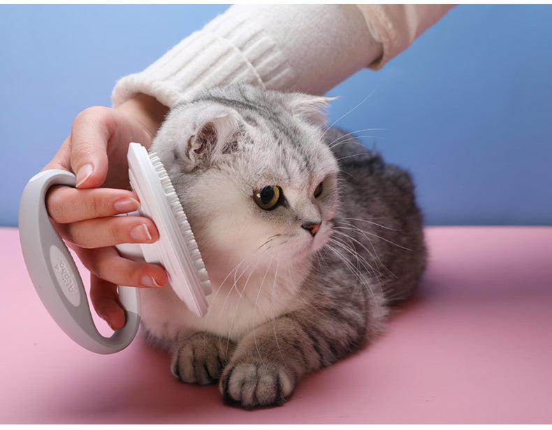 Maroon Asteria cats wool pet hair deshedding brush set with comb for effective shedding control and grooming.