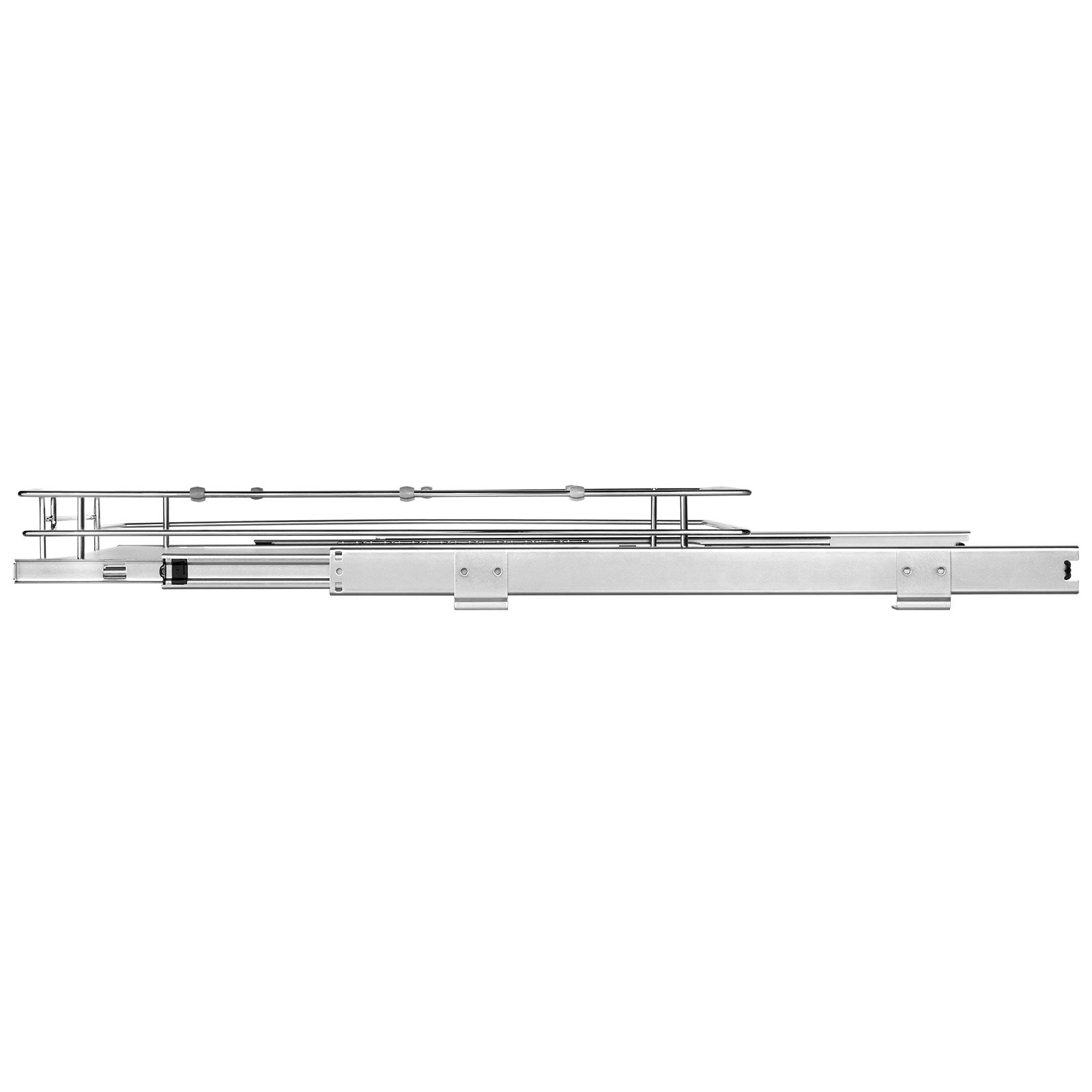 Heavy-duty steel pull-out cabinet organizer by Start2Finish, slide-out pantry shelves and drawers for kitchen storage.