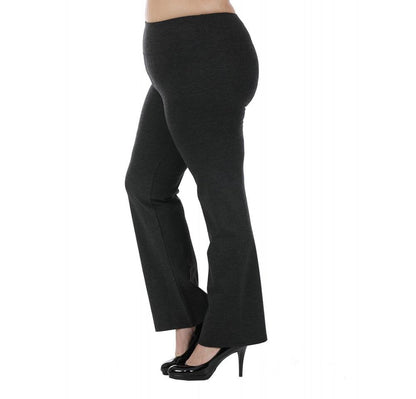Scarlet Leek InstantFigure Curvy plus size straight wide-leg pants in gray, women&