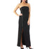 Black Scarlet Leek InstantFigure long dress with rhinestone strap, elegant women&