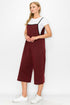Burgundy oversized jumpsuit with cropped wide-leg bottoms from Yellow Hera, featuring a relaxed fit and stylish design.