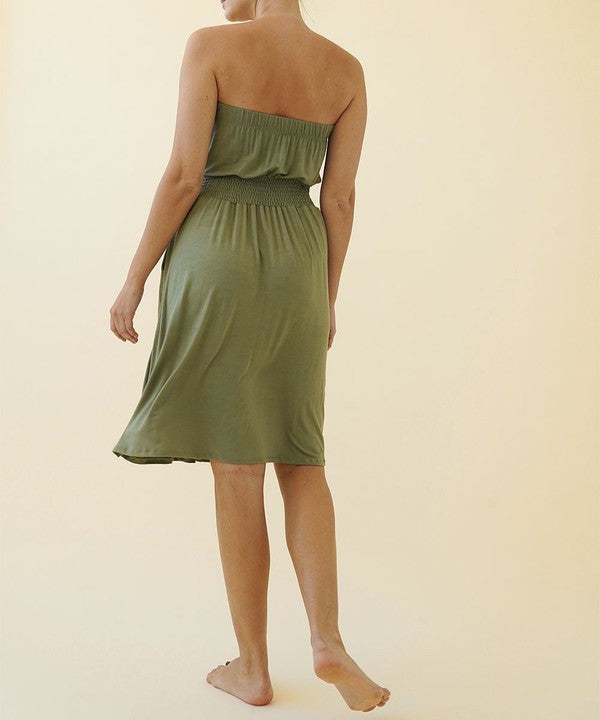 Knee-length bamboo tube dress by Jade Icarus, women&