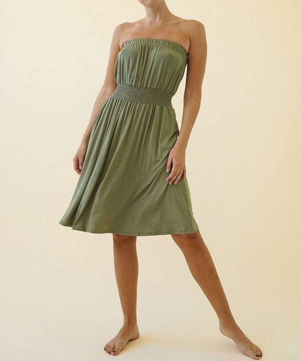 Knee-length bamboo tube dress by Jade Icarus, women&