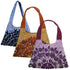 Recycled Rococo trapezoid handbag by Erin Hercules featuring colorful De Colores design, handmade accessories from Guatemala.