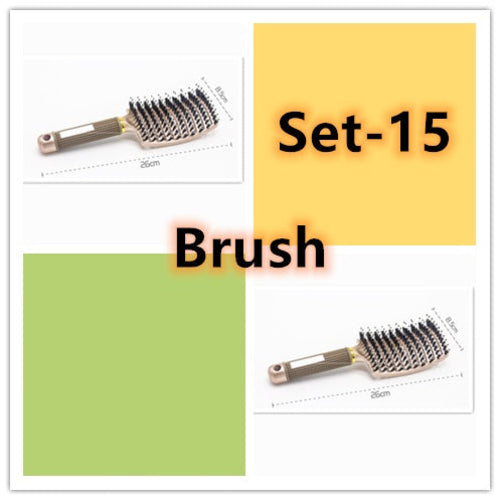 CJDropshipping anti-knot hairbrush for women, detangler brush with ergonomic handle for smooth, tangle-free hair grooming.
