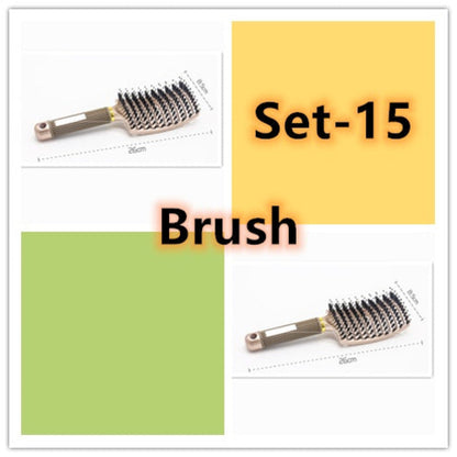 CJDropshipping anti-knot hairbrush for women, detangler brush with ergonomic handle for smooth, tangle-free hair grooming.