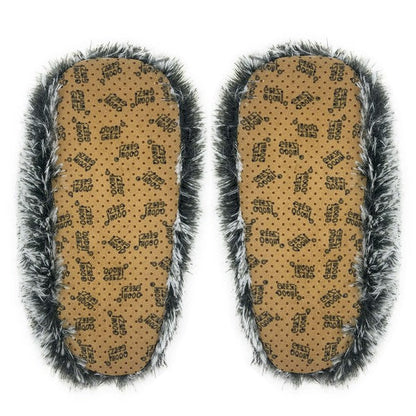 Kids Hedge Hugs fluffy house slippers by Jade Icarus, featuring soft, cozy slippers with a cute hedge hug design for children.