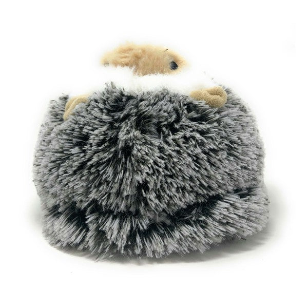 Kids fluffy house slippers from Jade Icarus with Hedge Hugs design, soft and cozy for kids and babies.
