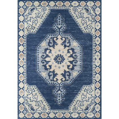 Traditional navy rectangle area rug from Start2Finish, 2&