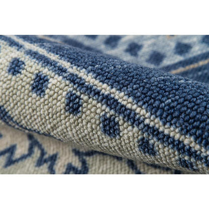 Start2Finish navy traditional rectangle area rug, 2&