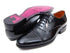 Black Paul Parkman Captoe Oxford dress shoes by Ruby Ophion, featuring polished leather and classic lace-up design.