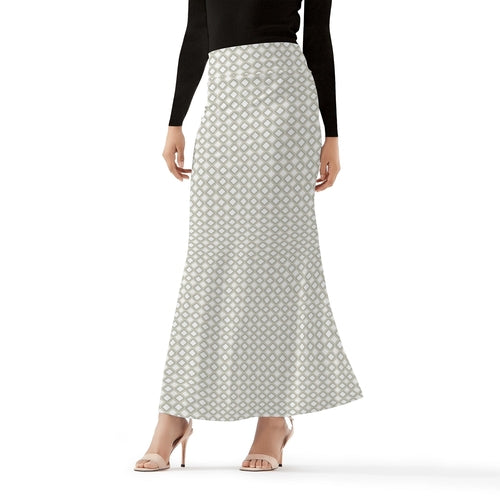 Women’s wrap fishtail long skirt by Lemon Misty, flowing fabric with a stylish fishtail design, perfect for elegant casual wear.