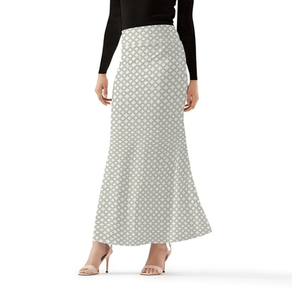 Women’s wrap fishtail long skirt by Lemon Misty, flowing fabric with a stylish fishtail design, perfect for elegant casual wear.