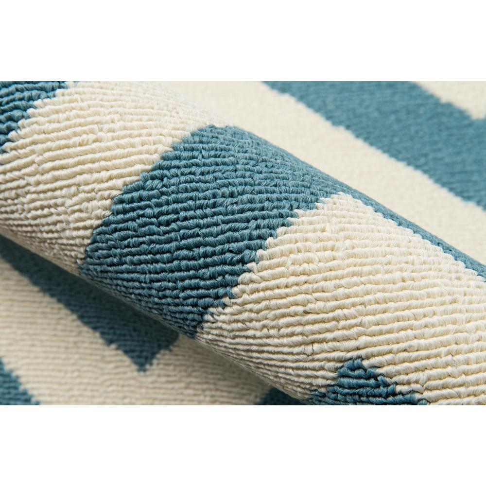 Start2Finish contemporary blue rectangle area rug with a modern design, measuring 8&