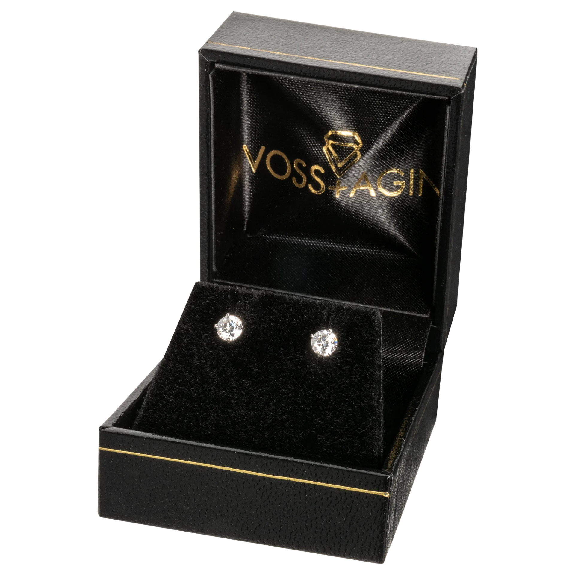 Start2Finish 1.00 CTW lab-grown diamond stud earrings in 14k gold overlay with G/VS quality, showcasing sparkling diamond studs.