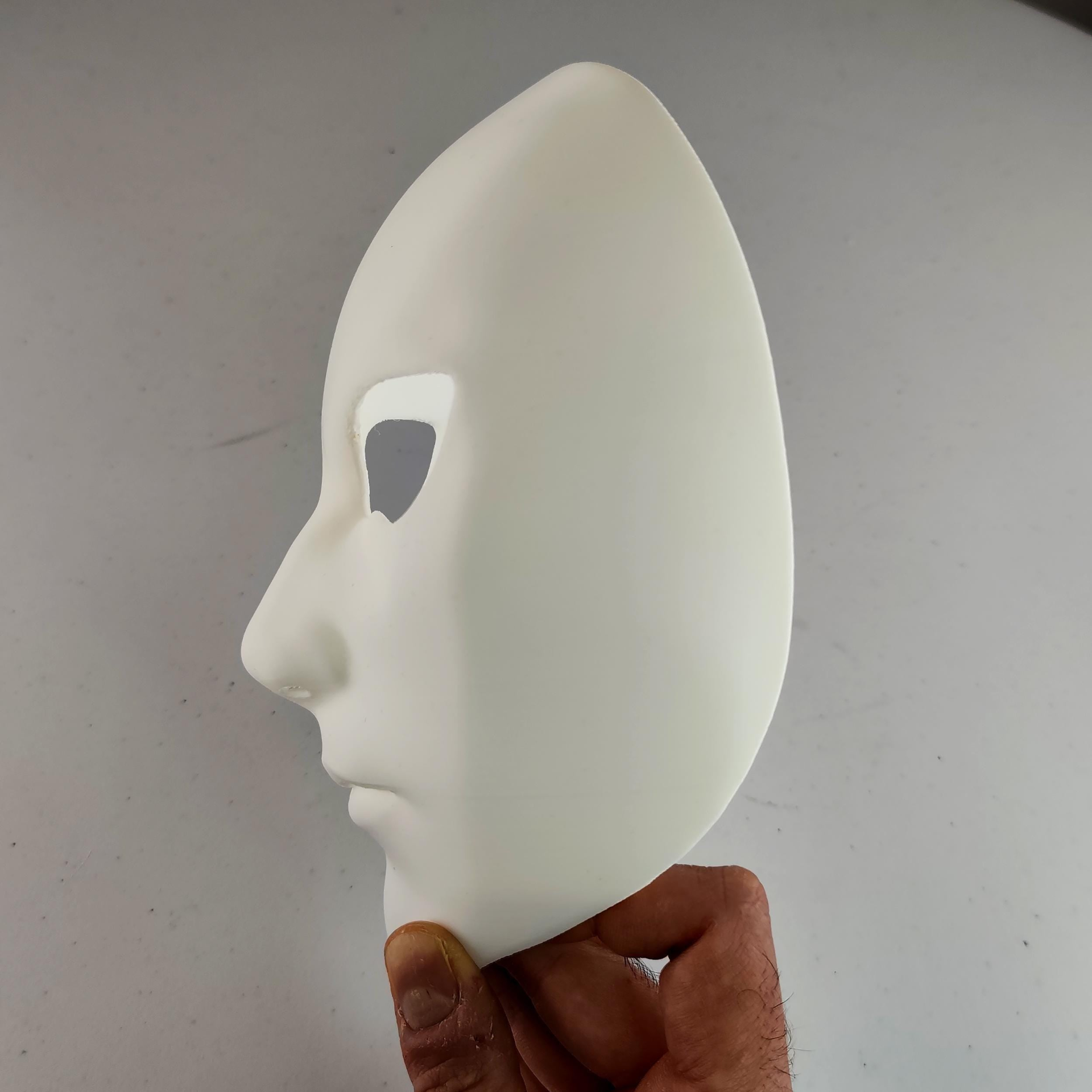 Start2Finish anonymous cosplay mask featuring a 3D printed faceless phantom design for stealth, horror, and Halloween costumes.