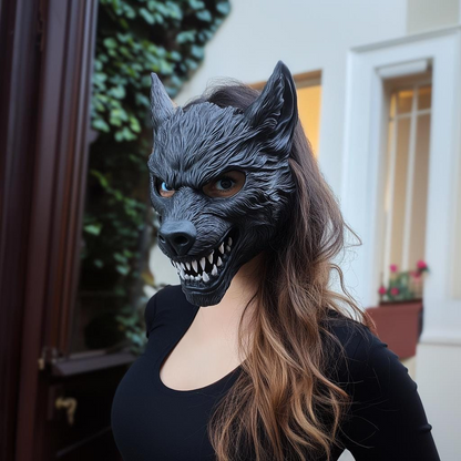 Start2Finish Werewolf cosplay mask, 3D printed horror Halloween costume mask featuring detailed wolf-like facial features.