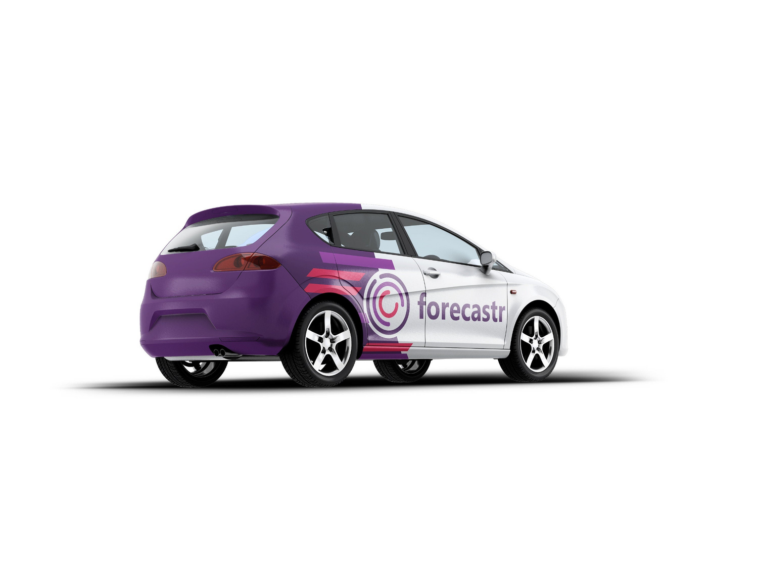 Custom vinyl car decal by Start2Finish, personalized auto sticker with business design, letter, name, for truck doors and windows.