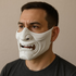 3D printed Oni mask featuring a fierce demon face with horns, designed for costumes, by Start2Finish.