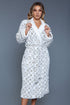 Jade Icarus Kimmie automotive robe with detailed embroidered design, draped over a mannequin for display.