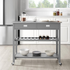 Chloe stainless steel top kitchen island or cart with storage shelves from Start2Finish, featuring a sleek modern design and sturdy construction.