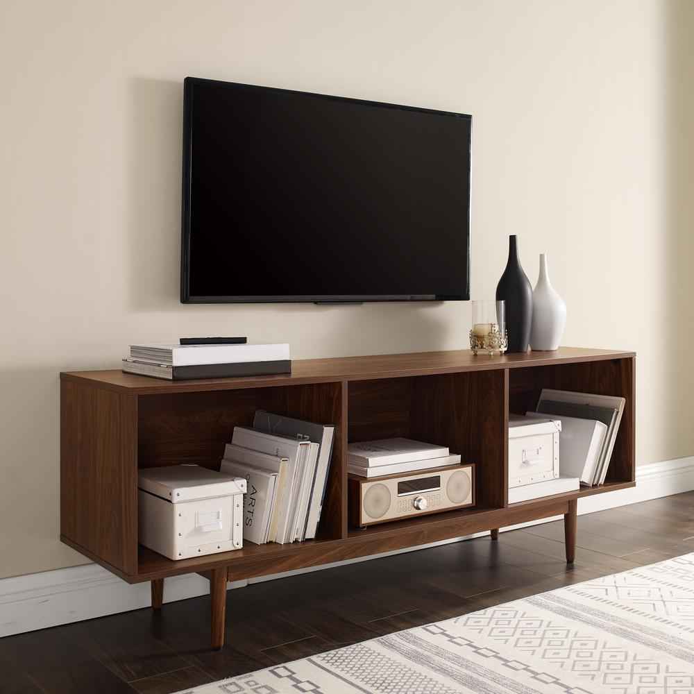 Start2Finish Liam large record player stand with built-in vinyl storage and modern wooden design.