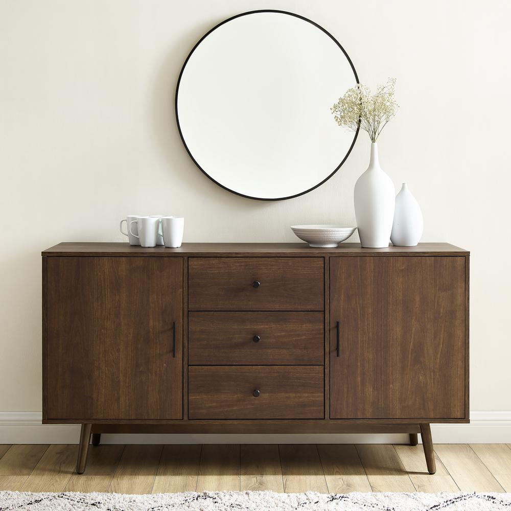 Start2Finish Lucas sideboard furniture with sleek wood finish and modern design, featuring multiple storage compartments.