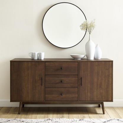 Start2Finish Lucas sideboard furniture with sleek wood finish and modern design, featuring multiple storage compartments.
