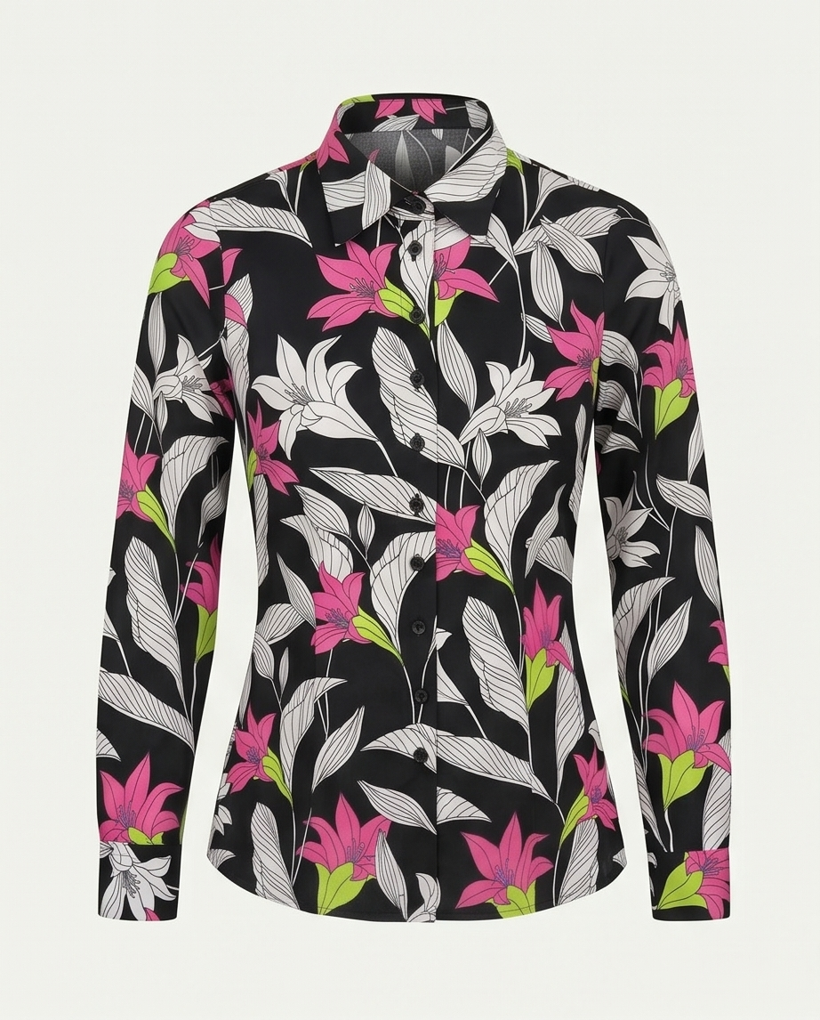Exotic Bloom Extra Slim Fit Cotton Shirt