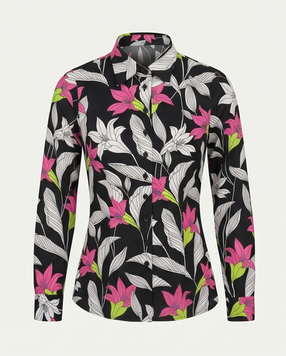 Exotic Bloom Extra Slim Fit Cotton Shirt