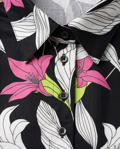 Exotic Bloom Extra Slim Fit Cotton Shirt