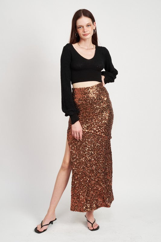 Printed high waist maxi skirt for women by Jade Icarus, flowing design with vibrant patterns, perfect for stylish summer wear.
