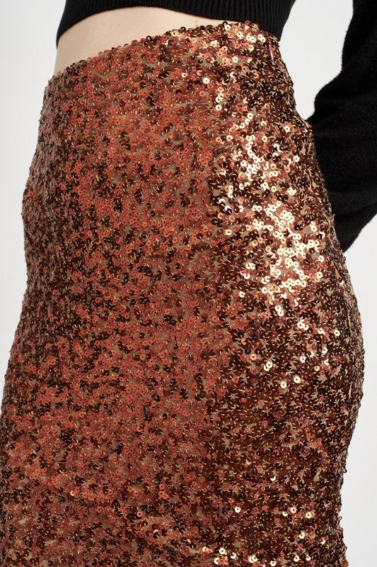 Printed high waist maxi skirt from Jade Icarus, flowing women&